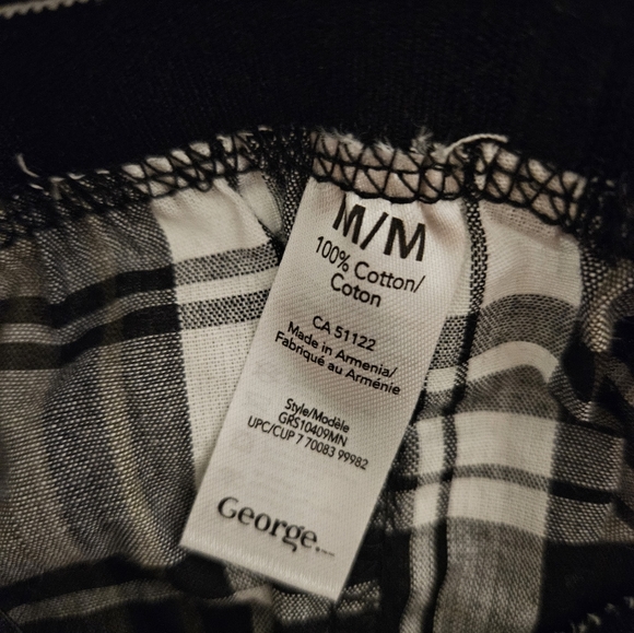 George Men's NWT Lounge Relax Pajama Pants Sleep Plaid Pattern PJ pj Medium BNWT - Picture 6 of 6